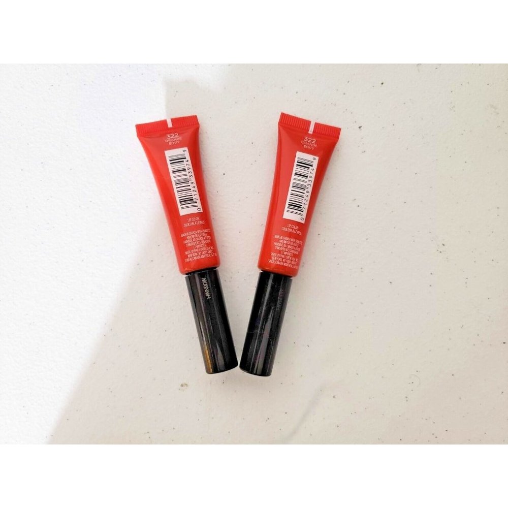 L'Oreal Paris Infallible Lip Paints 322 Orange Envy 0.27 Oz Set Of 2 New - Picture 2 of 2